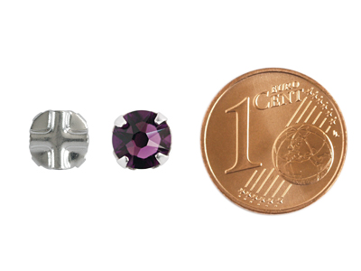 Swarovski Rose Montees Bild mit Größenvergleich